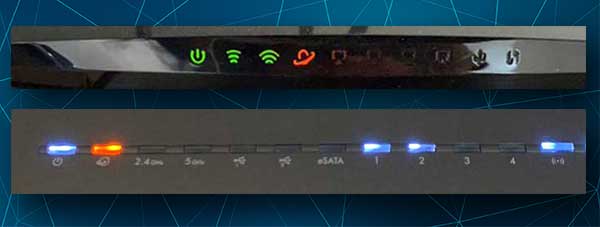 orange light on router