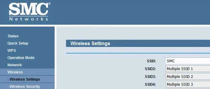 Change SMC default SSID