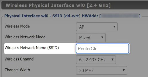 Change WiFi name on DD-WRT