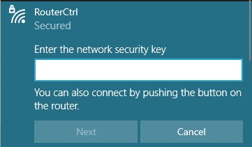 Enter the network security key here