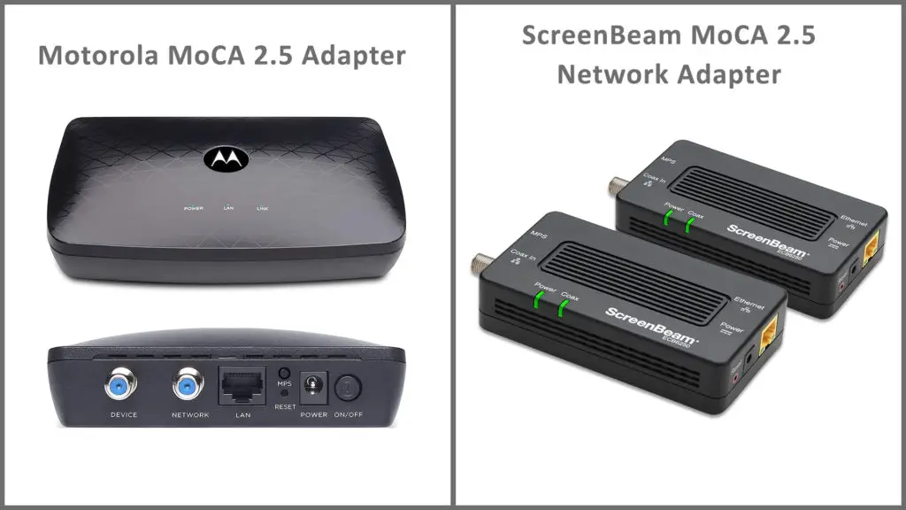 MoCA 2.5 adapters