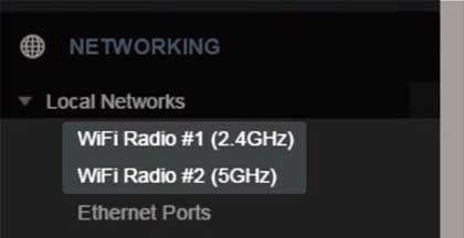 select either 2.4 or the 5GHz network