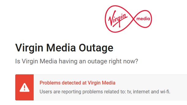 Virgin media outage