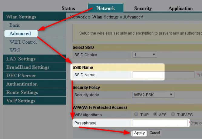 Change FiberHome WiFi name and password