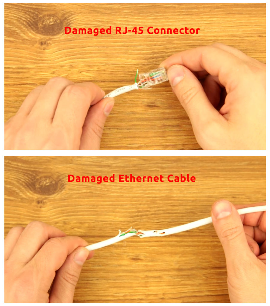 Check cables for these damages or loose connections