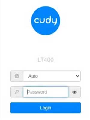 Cudy router login page