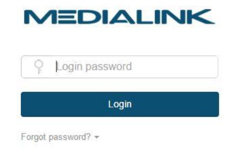 Enter the Medialink router password