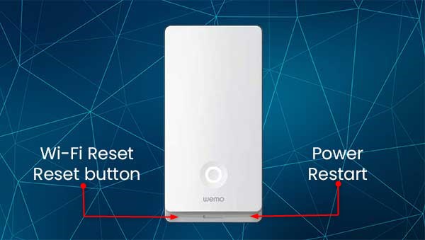Reset and restart buttons on Wemo Light Switch