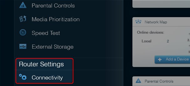 Router Settings-Connectivity