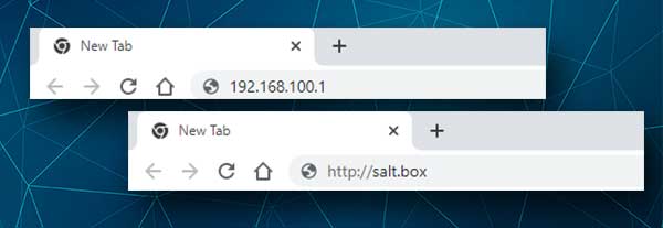 Salt router login IP and local web address