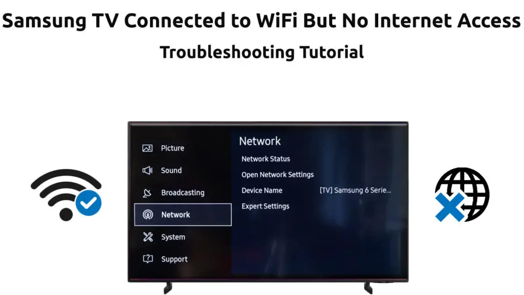 Samsung Smart TV Connected to Wi-Fi But No Internet