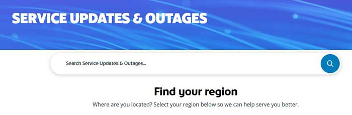 Shaw Service Updates & Outages page