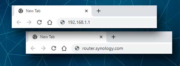 Synology router login IP and local web address