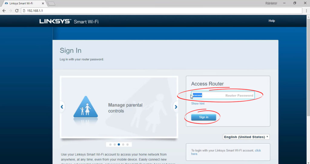 log in to your Linksys Smart Wi-Fi Router