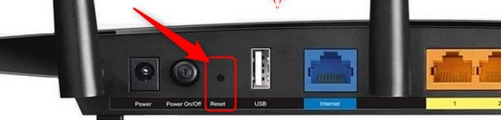 reset button on wireless router