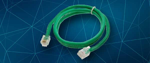 the green DSL cable