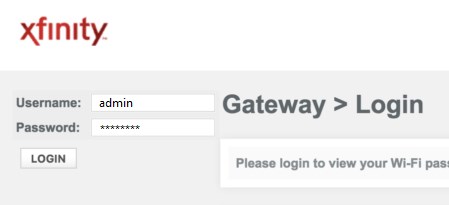 xfinity router login