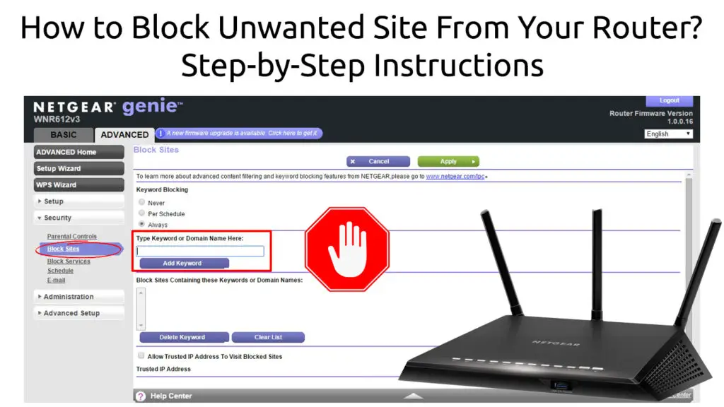 How to Block Unwanted Site From Your Router
