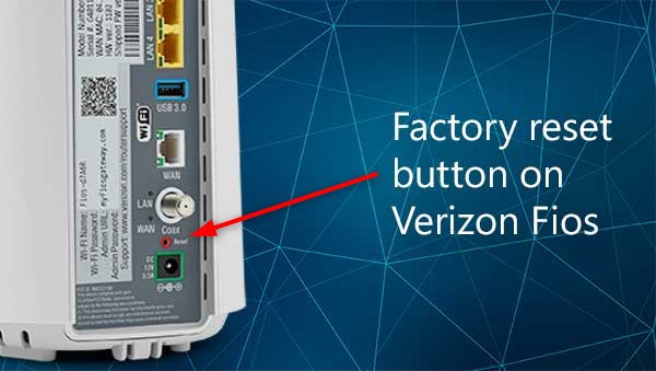 Verizon Fios reset button