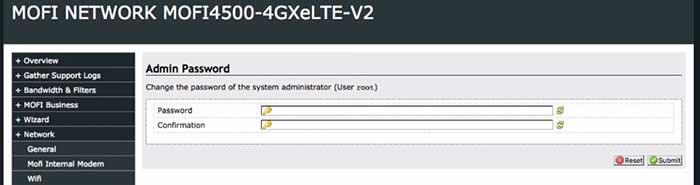 change MoFi router admin password