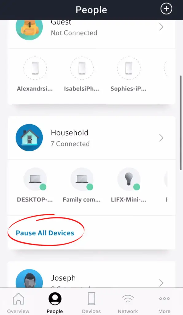 Pause all devices