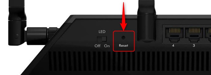 reset button on Netgear router