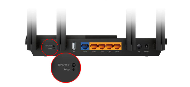 reset hole on your router