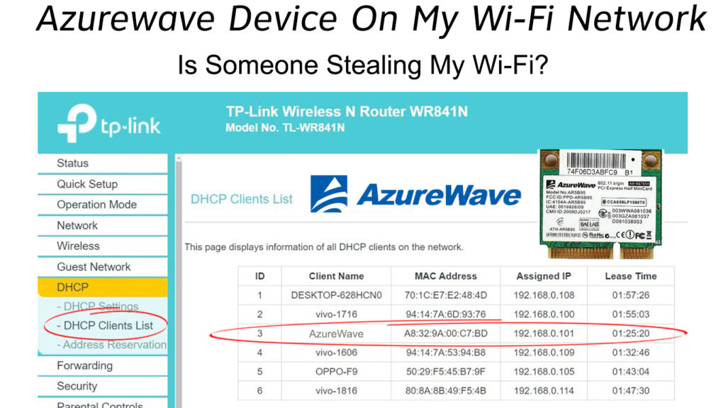 Azurewave Device On My WiFi Network (Is Someone Stealing My WiFi