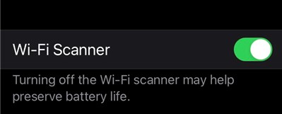 Enable Wi-Fi Scanner