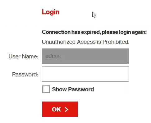 Enter the password and username