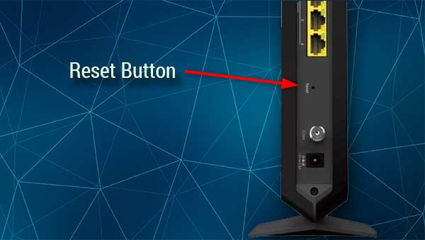 Factory Reset button on Netgear router