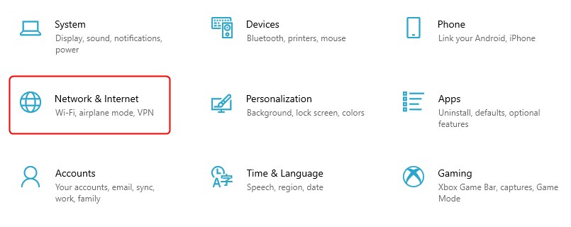 Network and Internet Settings