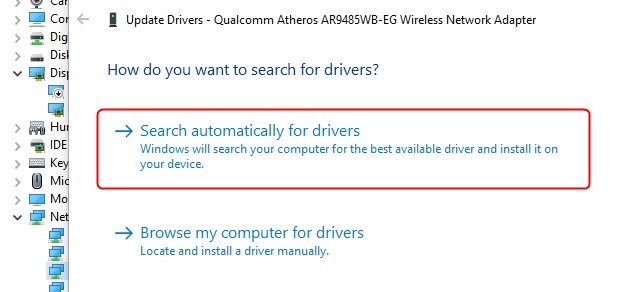 Search Automatically for drivers