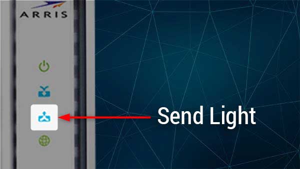 Send light on Arris router