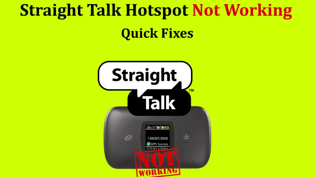 Straight Talk Hotspot Not Working