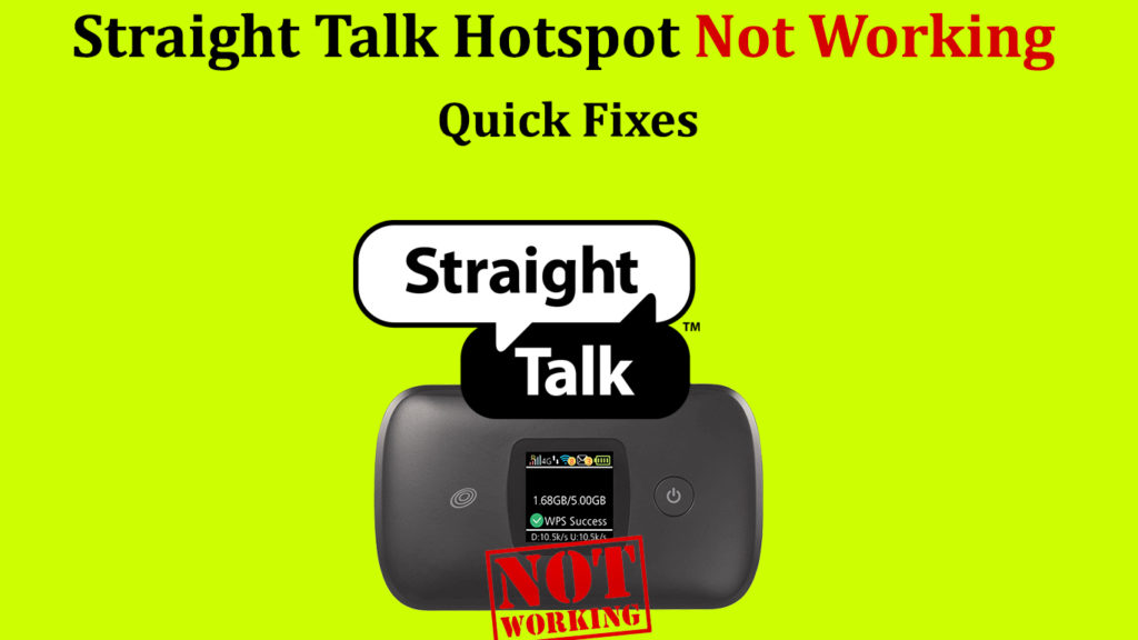 Straight Talk Hotspot Not Working