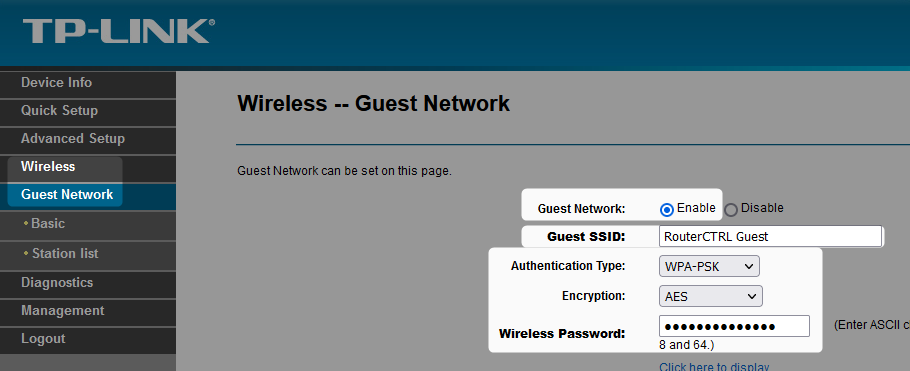 TP-Link guest WiFi