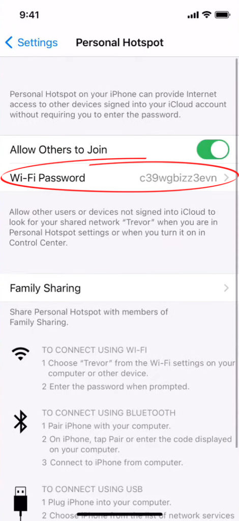 Wi-Fi password