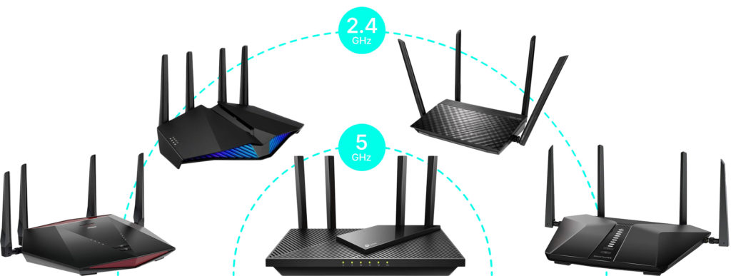 2.4 GHz and 5 GHz