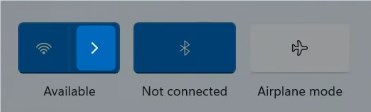 Click the Arrow next to the WiFi icon