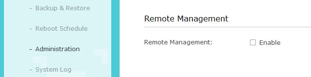 Disable Remote Management