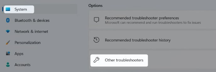 Other Troubleshooters
