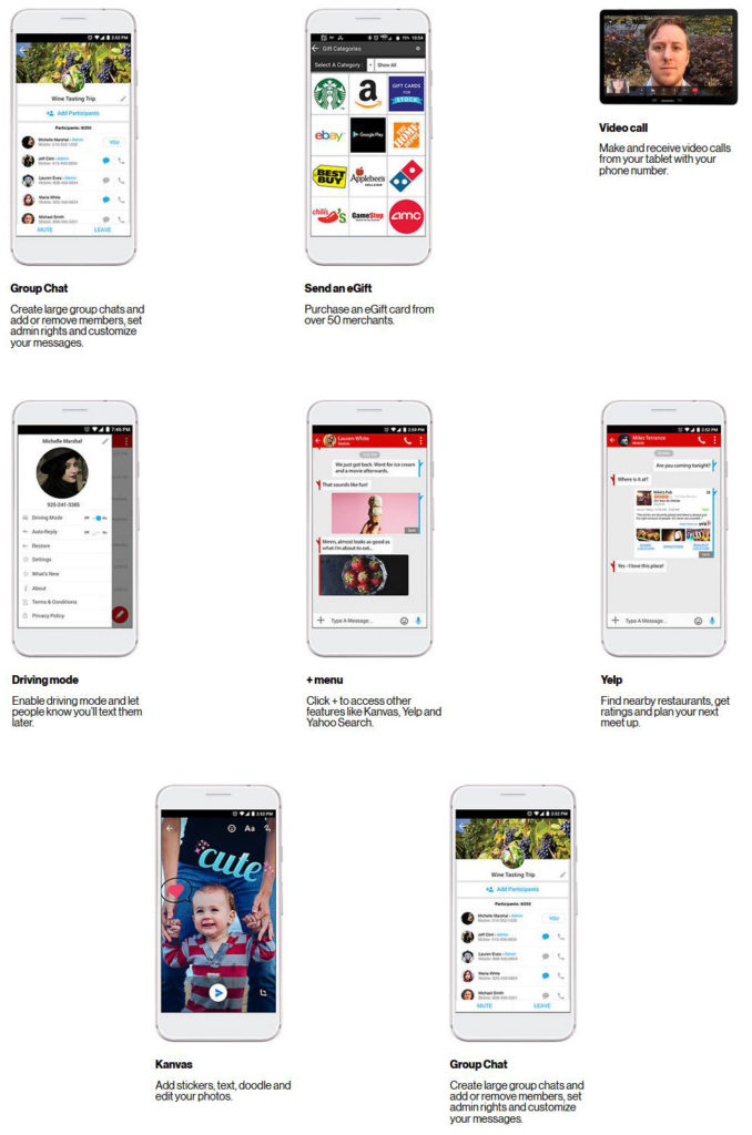 Verizon Messages+ Key Features