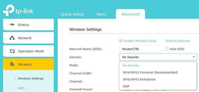 WPA/WPA2-Personal encryption