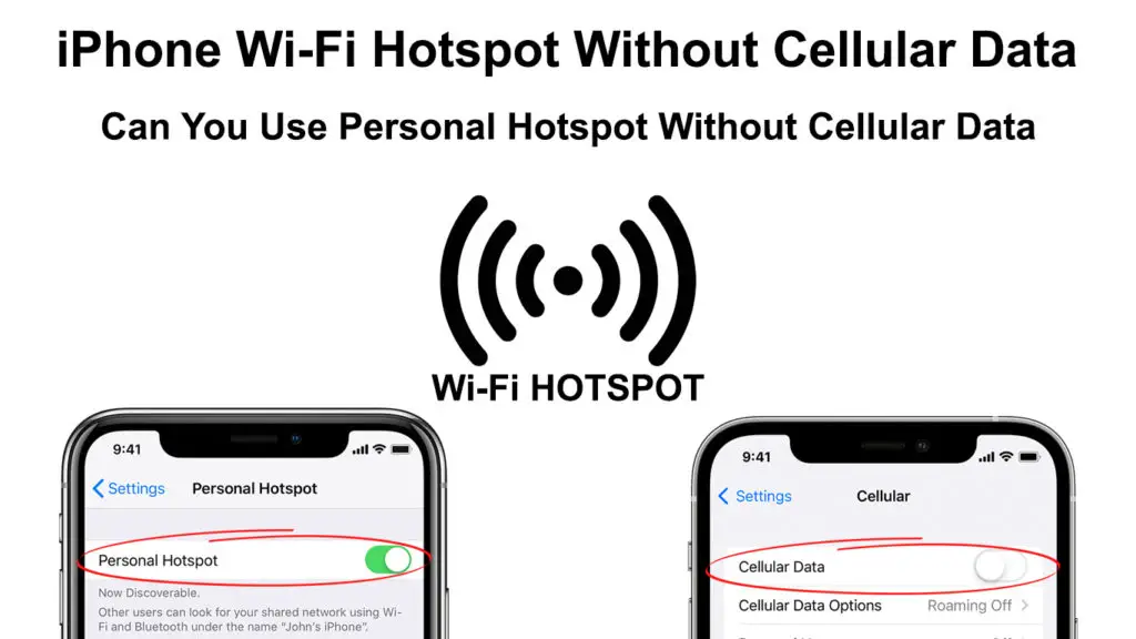 iPhone Wi-Fi Hotspot Without Cellular Data