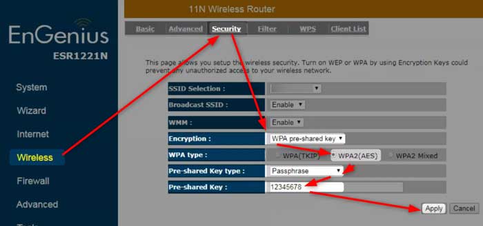 Change EnGenius WiFi password