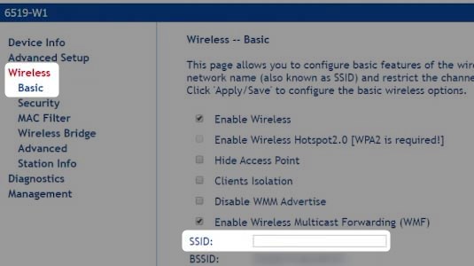 Change Zhone router SSID