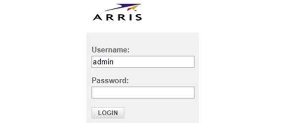 Cogeco (Arris) router login page