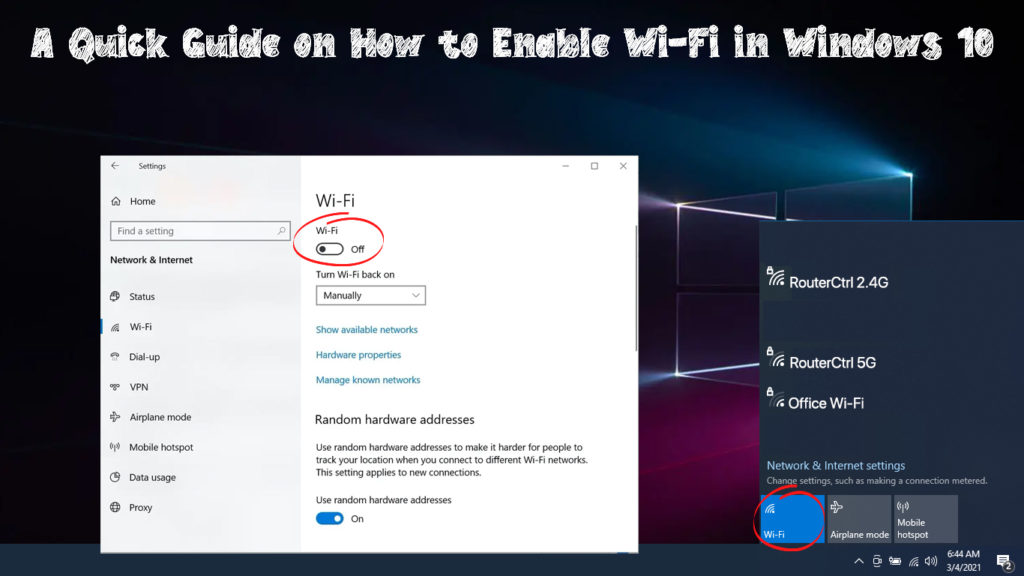 How to Enable Wi-Fi in Windows 10