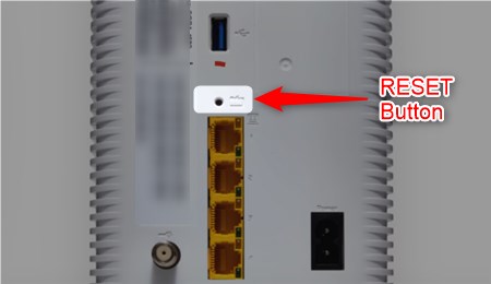 Reset button on Fido router
